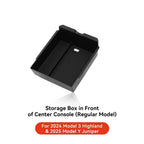YZ For Tesla Model 3 Highland 2024 Model Y juniper 2025 Storage Box Center Armrest Hidden Box Cup Holder Organizer Accessories