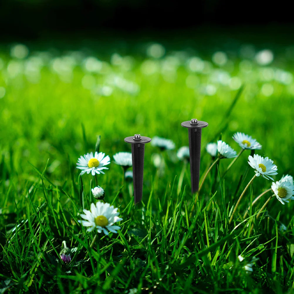 12pcs Solar Ground Stakes Metal Spikes For Outdoor Light Garden Lawn Yard Decorative Christmas Stabilizers Landscape Fixtures