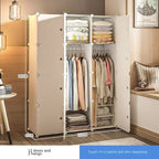 Simple Wardrobe Clothes Folding Cabinets Dressers Cube Storage Locker Plastic Collapsible Dustproof Home Bedroom Furniture