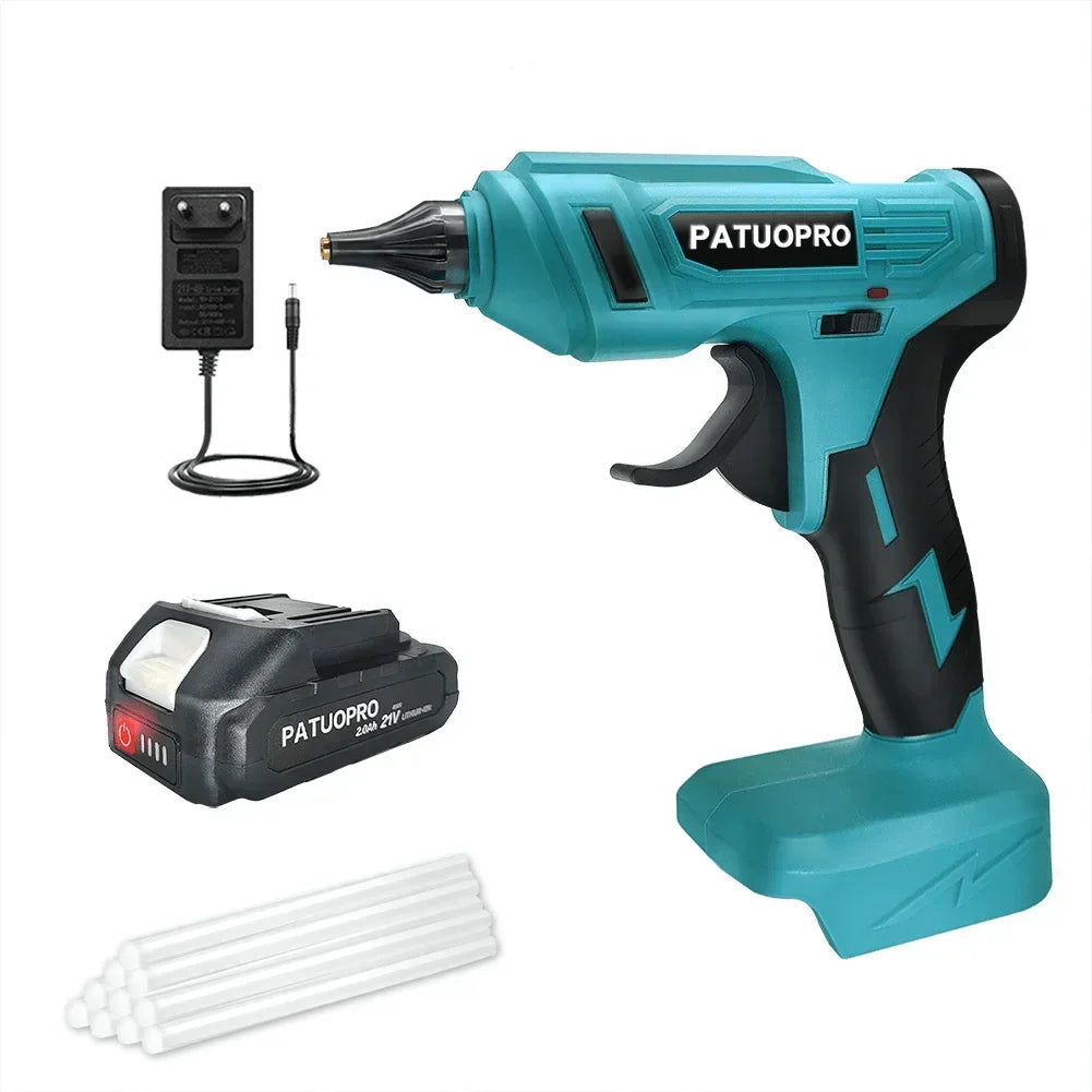 Cordless Electric Hot Melt Glue Gun With 10pcs Glue Sticks Portable Rechargeable DIY Repair Tool For Makita 18V Battery