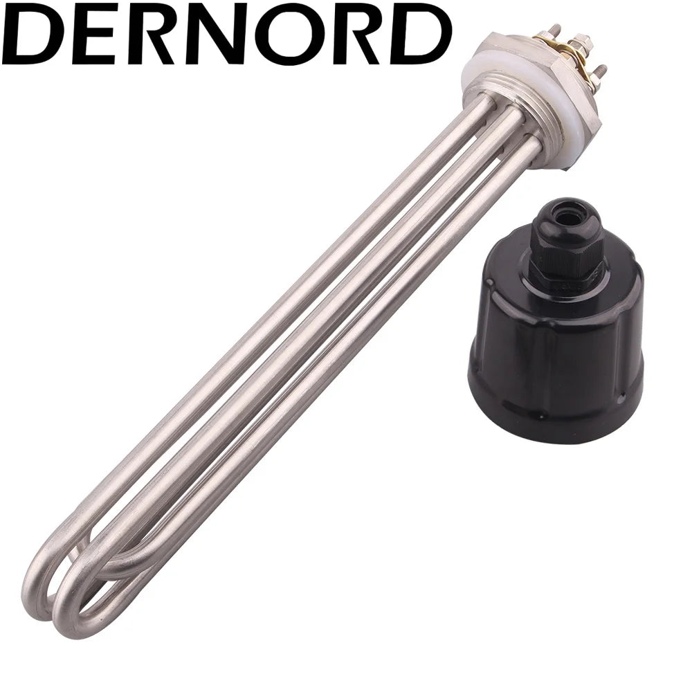 DN40/1.5" Thread SUS304 Immersion Heating Element 220V/380V 3KW/4.5KW/6KW/2KW/3750W Water Tank Boiler Tubular Heater