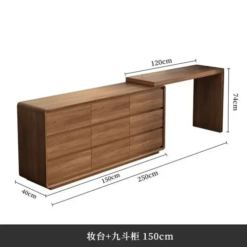 Desk Organizer Bedroom Dressing Table Mirror Bedside Modern Wood Makeup Table Storage Nordic Vanitys Para Maquillaje Furniture