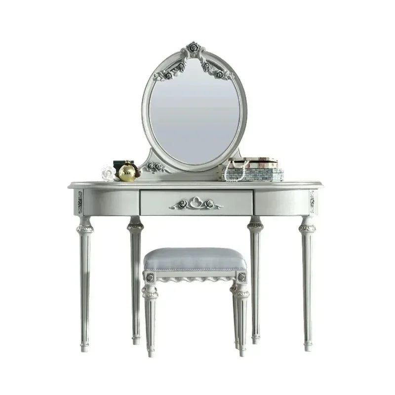 Salon Mirror Vanity Table Minimalist Aesthetic Beauty Bedroom Dresser Organizer Space Saving Nordic Vestidores Trendy Furniture