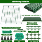 Garden A-Frame Vegetable Plant Climbing Frame Kit Grow Supports Fit Climbing Rustproof Vine Cucumber Trellis Tomatoes Grapes