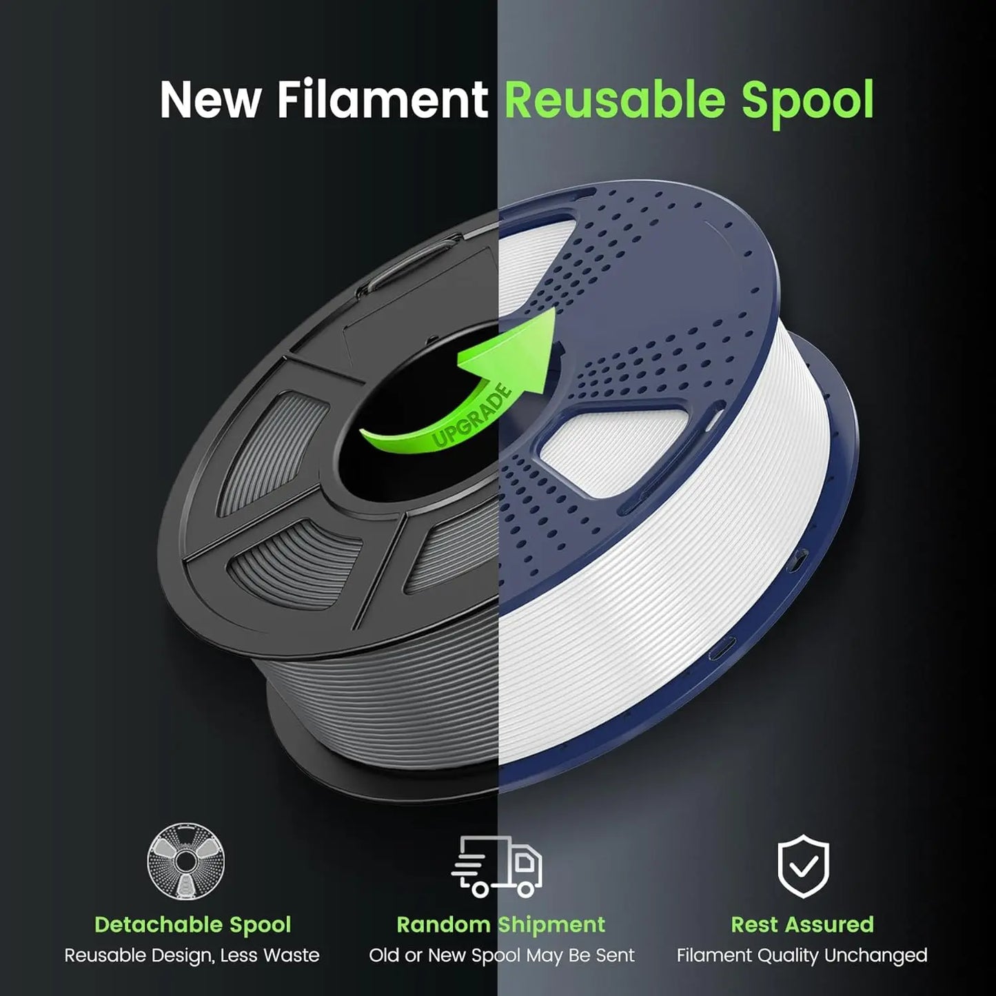 SUNLU PLA 3D Printer Filament 1.75mm - 10 Rolls x 1KG | Neatly Wound