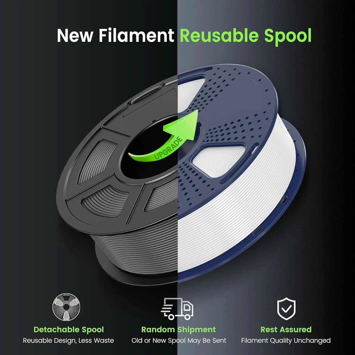 SUNLU PLA 3D Printer Filament 1.75mm - 10 Rolls x 1KG | Neatly Wound