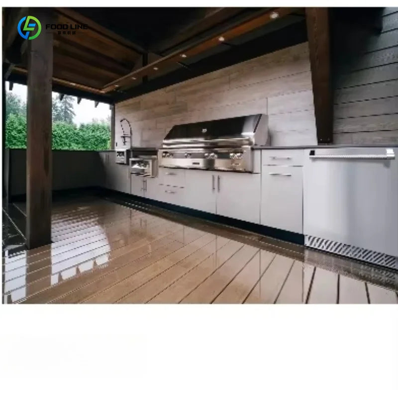 Customizable Cabinets Portable Outdoor Grill Kitchen Set, 2026 New Wood-burning Cooking Garden Equipment