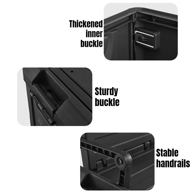 60L Outdoor Storage Box Foldable Storage Box Car Camping Accessories Car Supplies Thickened Storage Box ﻿