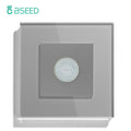 BSEED Human Body Sensor Switch Wall Lamp Switch 90℃ Infrared Motion Detector Galss Frame Plastic FrameEU Standard Light Switches