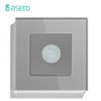 BSEED Human Body Sensor Switch Wall Lamp Switch 90℃ Infrared Motion Detector Galss Frame Plastic FrameEU Standard Light Switches