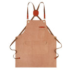 New Durable Goods Heavy Duty Unisex Canvas Work Apron with Tool Pockets Cross-Back Straps Adjustable For Woodworking Painting