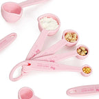 Hello Kitty printed measuring spoon set cute cartoon kitchen baking spoon for daily use with double-sided scale for cooking