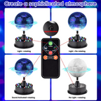 A20M Rotating 5in Disco Ball Party Lights with Remote, 6-12RPM Adjustable Disco Ball,18 LEDs DJ Light,Hanging and Table 2 Use