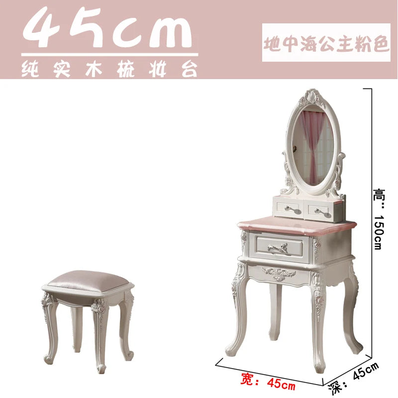 Indoor furniture Dresser Small 40/45/50/60cm Home Girls Bedroom Mini Narrow European Princess Powder Makeup Table