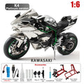 Key Start Dynamic Alloy Motorcycle Model With LED Sound And Smog Adjustable Throttle Model Motorbike Toy Desk Decoration Vehicle