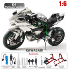 Key Start Dynamic Alloy Motorcycle Model With LED Sound And Smog Adjustable Throttle Model Motorbike Toy Desk Decoration Vehicle
