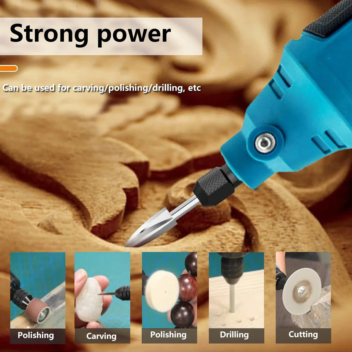 Cordless Electric Engraver Carving Electric Drill Engraving Machine Grinding Polishing Mini Rotary Tool 6 Variable Speed