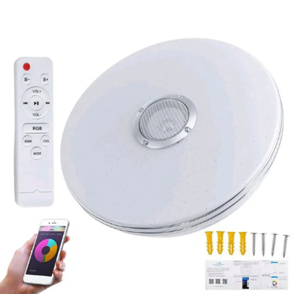Intelligent LED Lamp with Speaker RGB Home Decoration Light Dimmable Bluetooth-compatible Remote Control for Bedroom Living Room