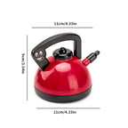 Children's Simulation High-Detail Red Cooking Kitchen Utensils, Home School Use Chef Pretend Play Set Suitable for 3 4 5 6 Years