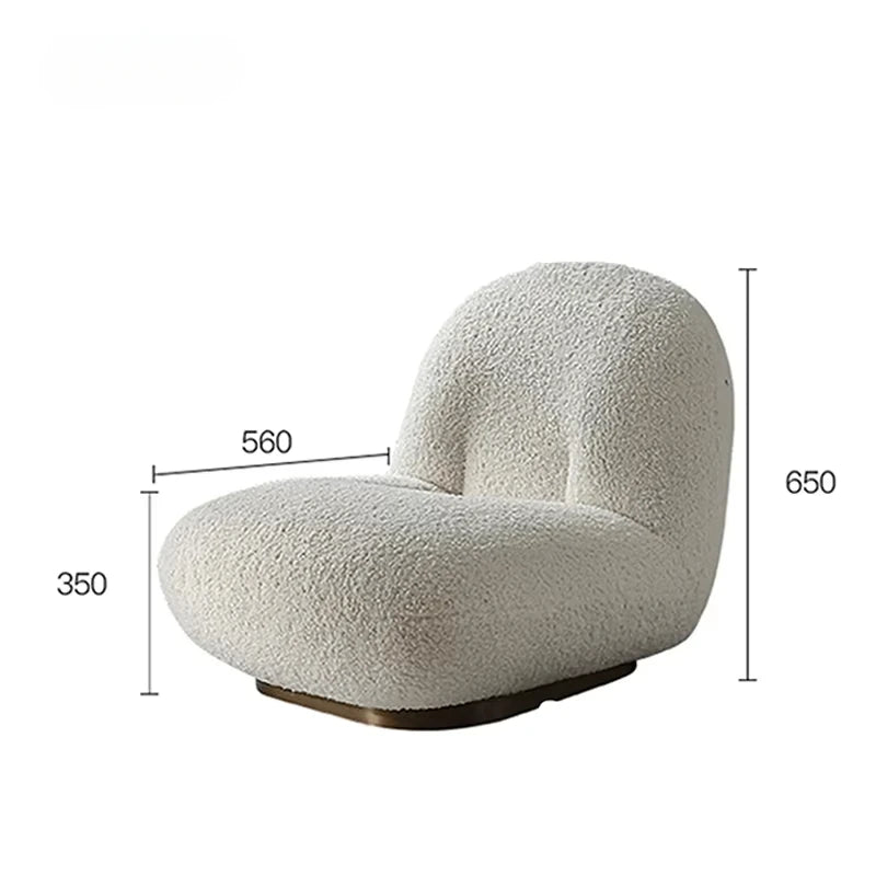 High Quality Lazy Sofa Lamb Fleece Fabric Soft and Delicate Breathable and Not Stuffy  Cloud Lazy Sofa for Multiple Scenarios