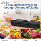 Wancle Food Sealer Machine Automatic Plastic Bags Sealer 60Kpa With External Vacuum System Dry Mosit Preservation Modes,220V