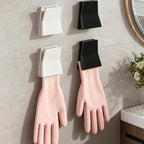 Kitchen Rubber Glove Holder Dishwashing Gloves Hook Rag Towel Clip Organizer Household Cleaning Hanger Rack Accessories