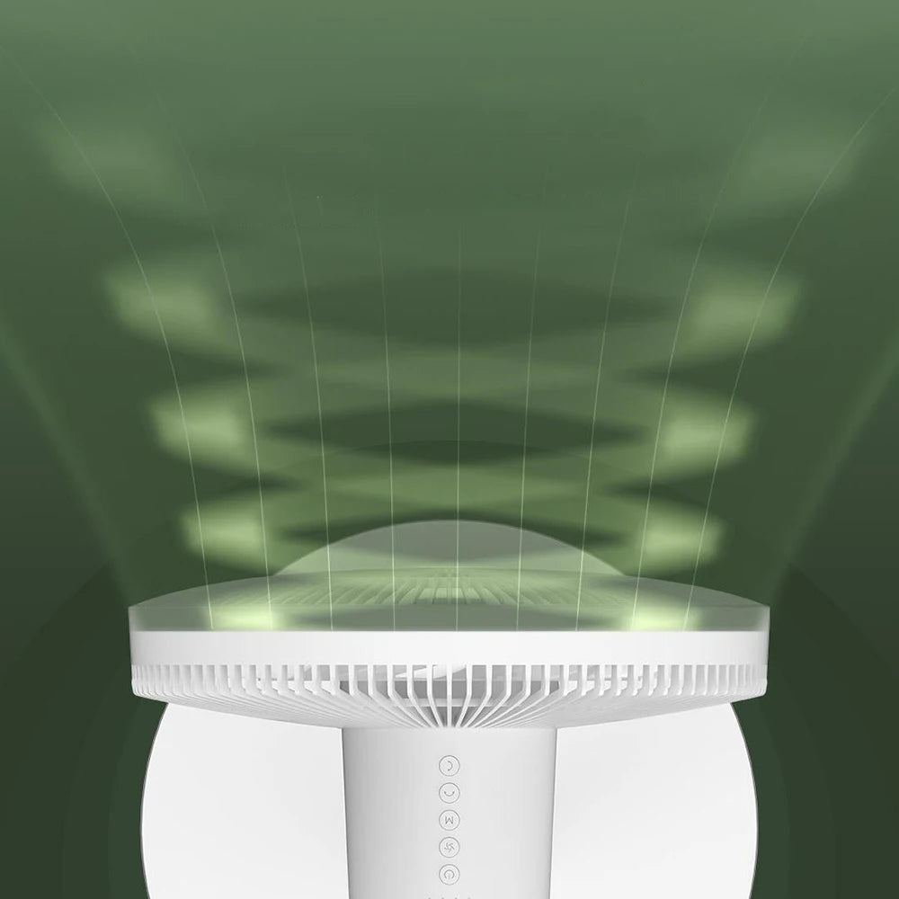 MIJIA Smart DC Inverter Circulation Floor Fan Battery Version,13m Long-Range Airflow,11.7h Wireless Use,150° Oscillation