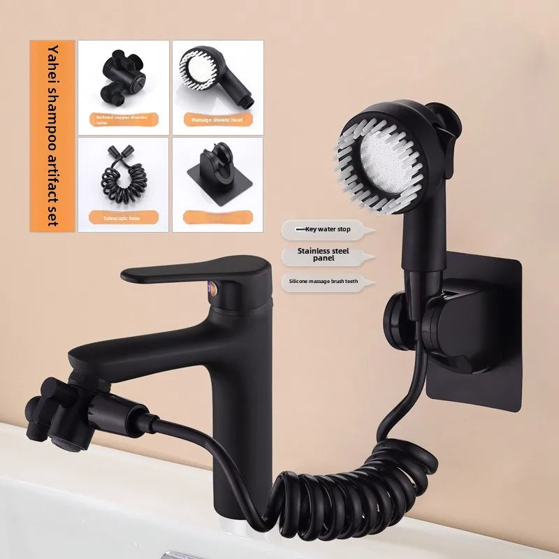 Handheld Faucet Kitchen Faucet Adapter Set With Adjustable Diversion Valve Faucet Portable Household Bathroom Shower Nozzle
