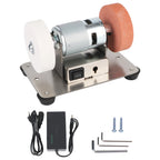 Micro Coarse and Fine Polishing Grinder Motor Double Grinder MachineArtifact Table Mini Electric Grinding Wheel Grindig Stone