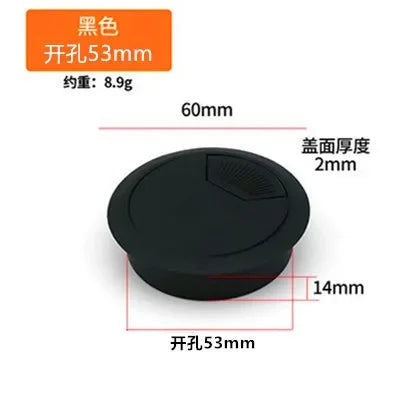 Dual Usb 50 53 60 80mm Wire Hole Cover Round Home Office Table Outlet Port Line Box Computer Desk Cord Grommet Cable Organizer