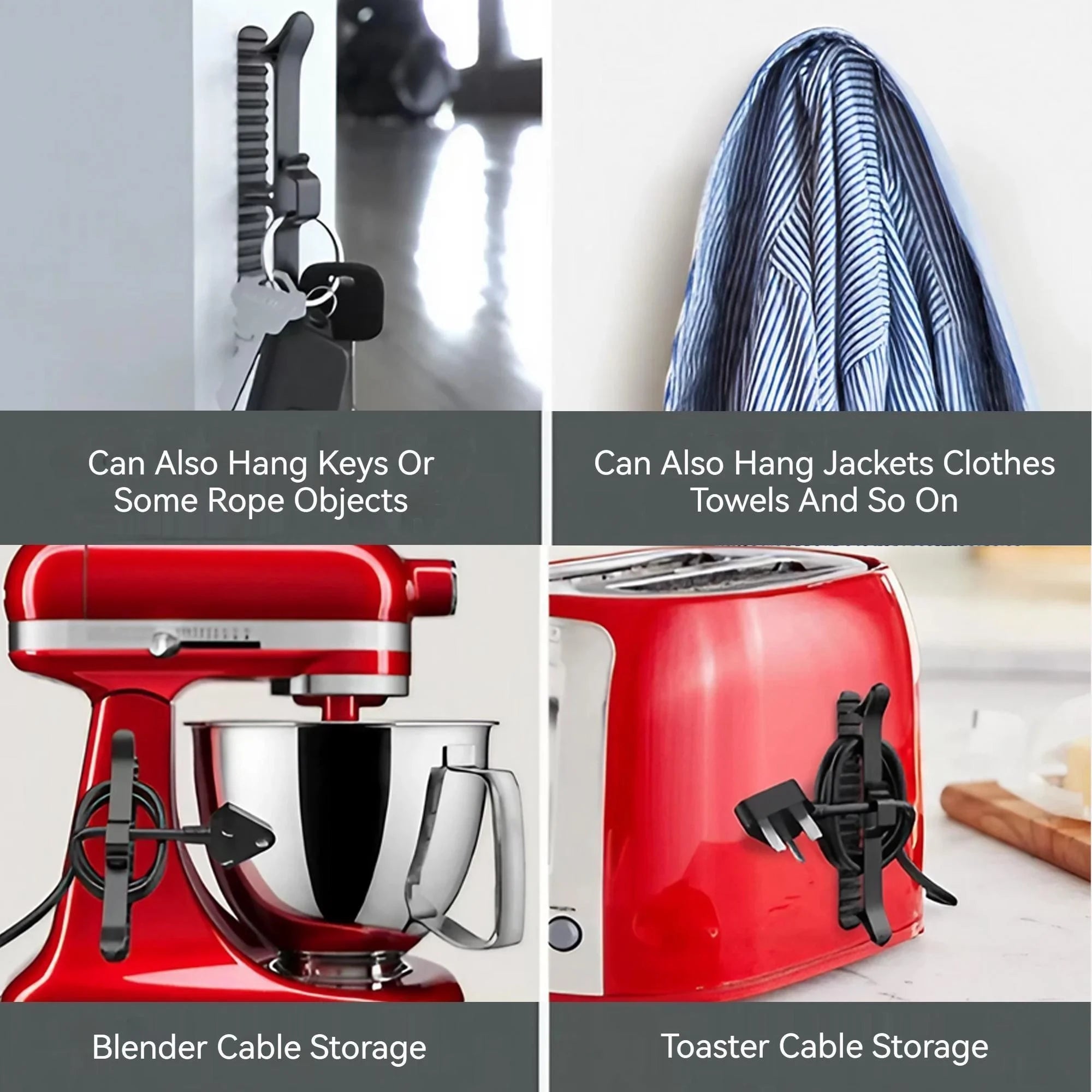 Kitchen Cable Organizer Wire Management System Countertop Plug Storage Solution Neat and Tidy Cable Holder