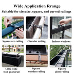 1 Pair Hanging Flower Planter Hooks Plant Pot Box Holders Adjustable Hanger For Flower basket  Balcony Yard Garden Wall Decor
