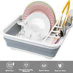 Kitchen Foldable Dish Rack  Storage Holder Drainer Bowl Tableware Plate Portable Drying Rack Home Dinnerware Dish Rack Organizer