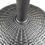 22lb Black Round Coated Resin Patio Umbrella Base, Holds Patio Umbrellas Securely