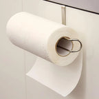 1 Piece Stainless Steel Kitchen Paper Towel Rack Card Holder Plastic Wrap Storage Cabinet Hanger No Punch Required Hanging Kitch
