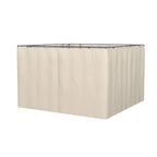 130.75" X 80.75" Universal Pergola Curtain Kit W/ Hooks/C-Ring Included, Beige