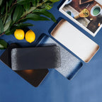 Kitchen Accessories Ceramic Japanese Style Sushi Plate Exquisite Fashionable Dinner Plates Elegant Rectangle Flat Plates Home