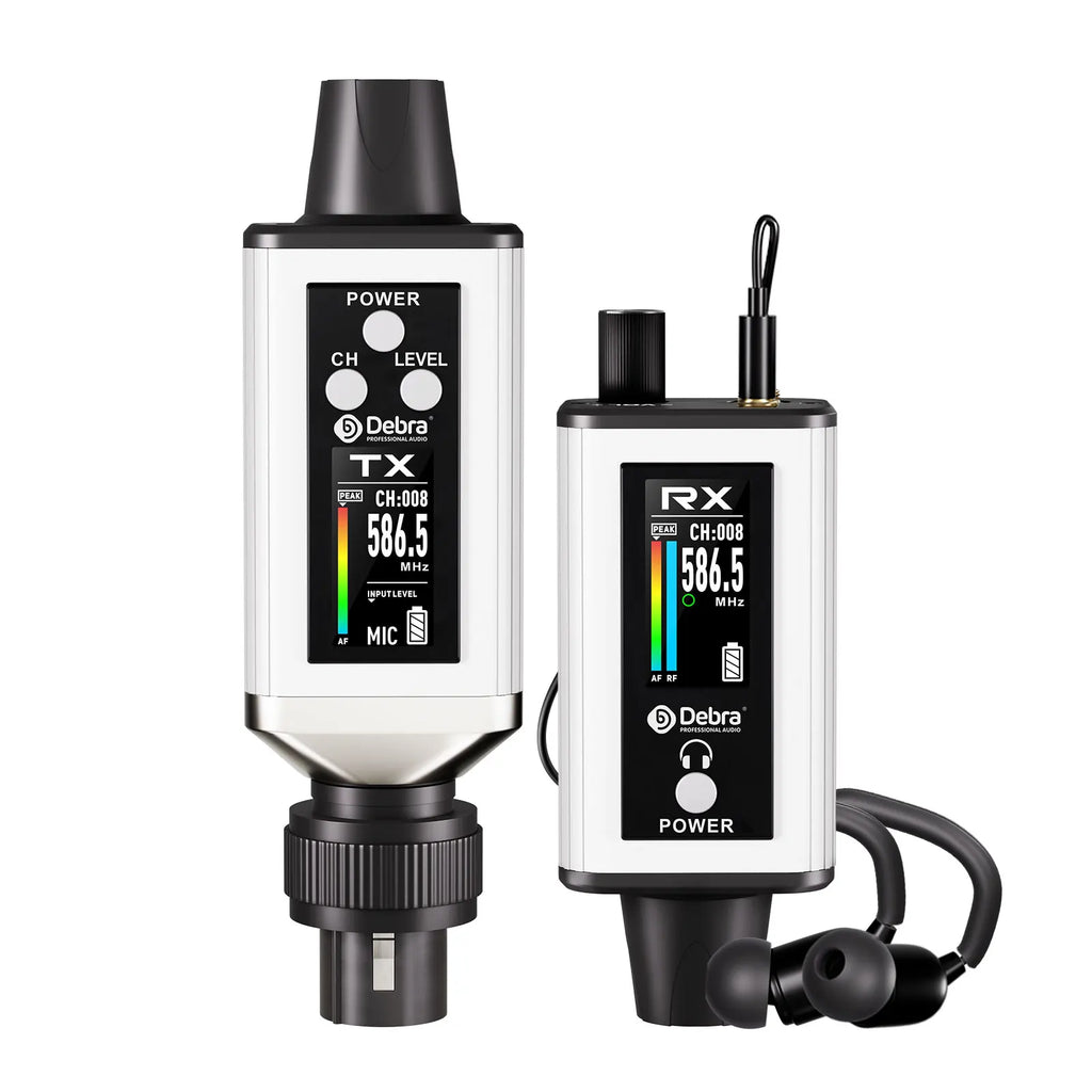 EMX-1 Wireless Monitoring System, Portable UHF Rechargeable Wireless System for Musical Instruments, Dynamic Wired Microphone