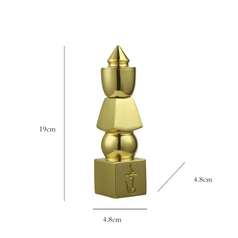 1Pc Buddhist Feng Shui Brass Five Element Pagoda-amulet Can Be Equipped With Tibetan Treasures Pagoda Heaven And Earth