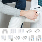 Air Conditioner Exhaust Hose Vent Kit Mobile Air Conditioning Parts Window Kit Slide Plate Tube Connector Wind Shield Adaptor