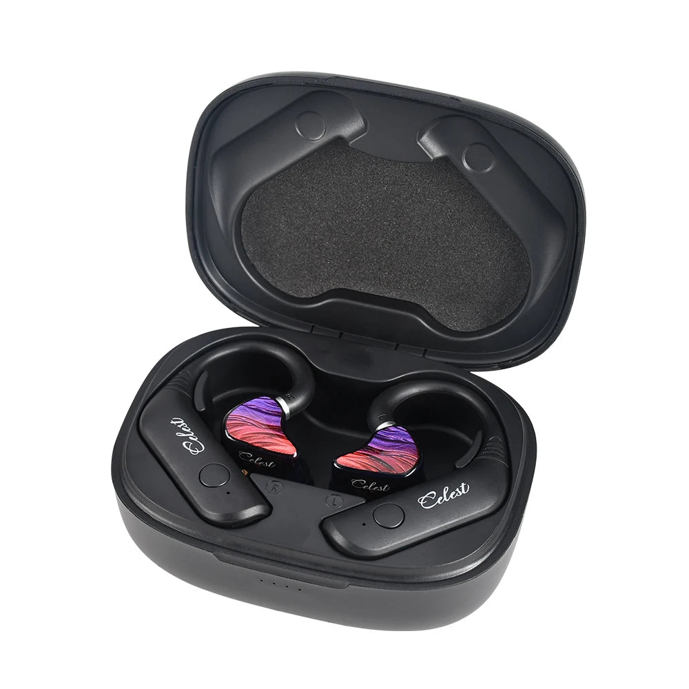 Celest T1 Ear Hook With Wyvern Black Qing Rue Earphone V5.3 Bluetooth Headphones Waterproof Headset Cable Hifi Music IEMs