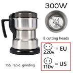 High Power Electric Coffee Grinder Kitchen Cereal Nuts Beans Spices Grains Grinder Machine Multifunctional Home Coffee Grinder