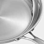 Stainless Steel Frying Pan Non-Stick Pan Fried Steak Pot Uncoated Kitchen Cookware For Home Gas Stove and Induction Cooker