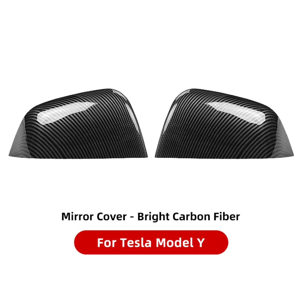 Tesla Model 3/Y ABS Carbon Fiber Look Side Rearview Mirror Cover
