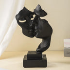 Vilead Nordic Mask Abstract Statue Resin Golden Figurines Home Decoration Accessories Office Living Room Interior Desktop Decor
