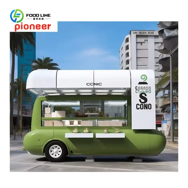 Customized Full Kitchen Equipment Mobile Trailer Camper Caravan Food Truck For Outdoor Commercial Vending Catering