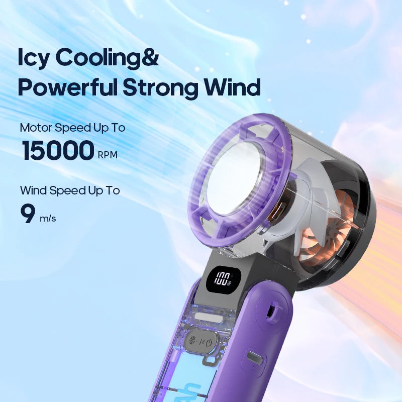 KINSCOTER Outdoor Foldable Turbo Fan - 3600mAh Rechargeable