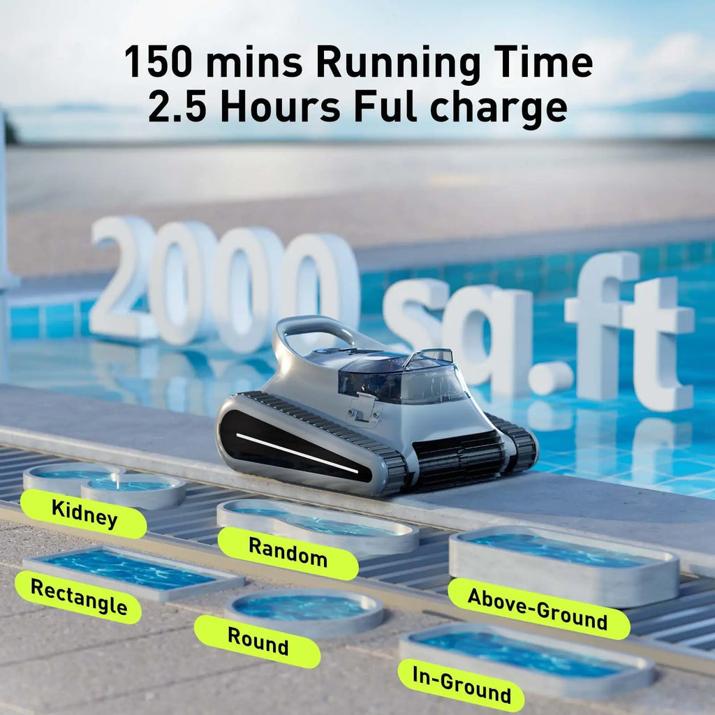 Seauto Crab Pro (2025) Cordless Robotic Pool Cleaner - 2000 Sq.ft