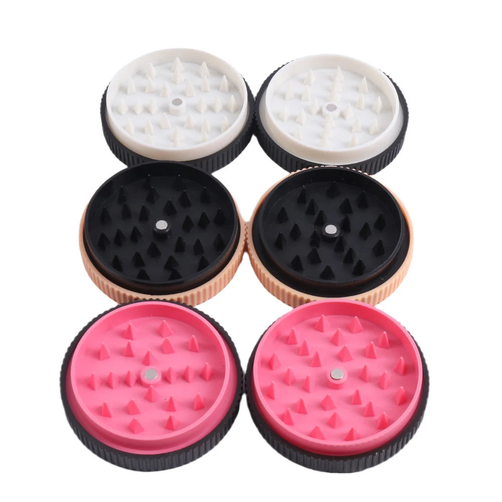 60MM Herb Grinder Plastic Cookie Biscuit  Crusher Hand Muller Cigarette Chocolate Grinder Crusher Tobacco Smoking