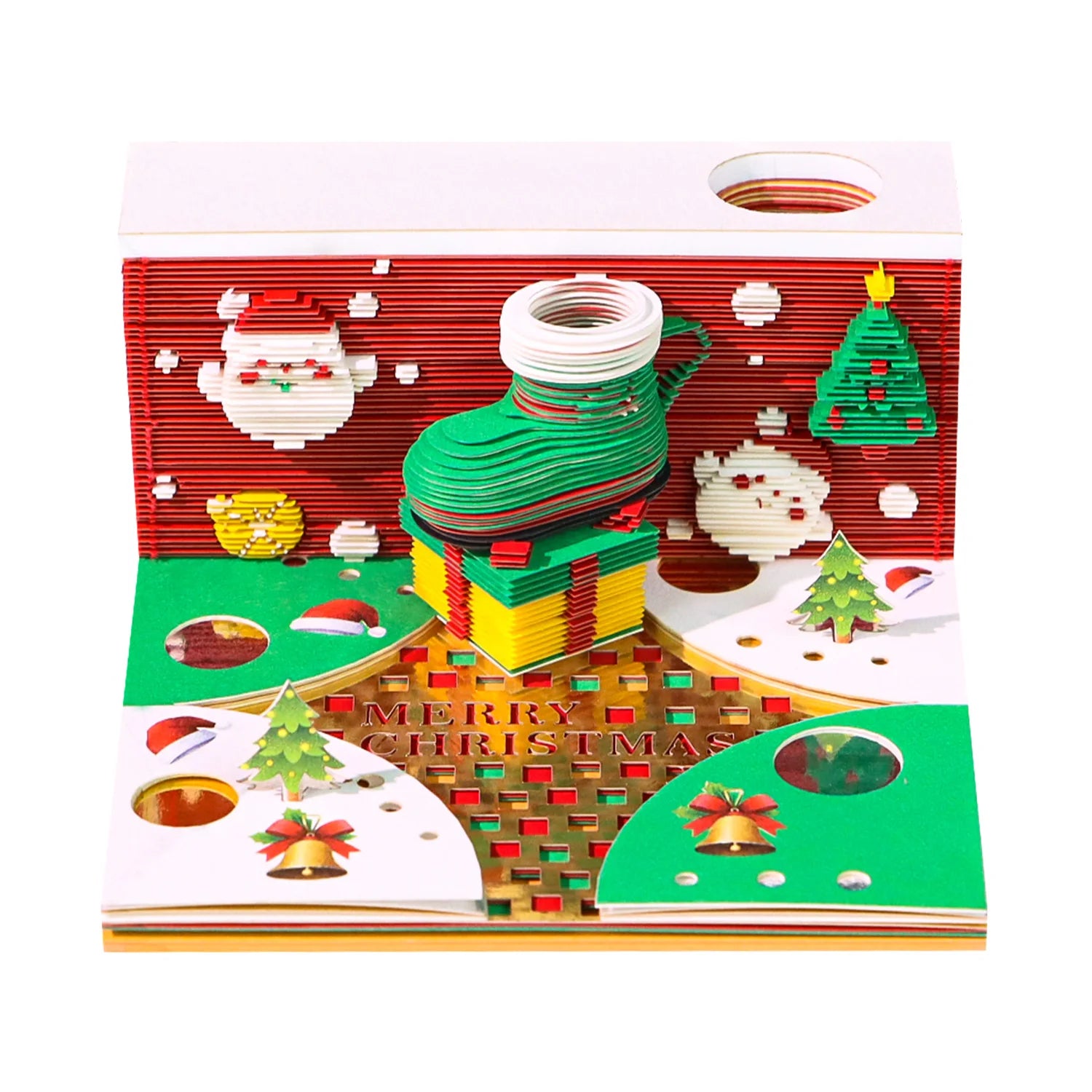 Omoshiroi 3D Calendar 2026 Mushroom 3D Notepad Led Memo Pad Note Paper Art 3D Sticky Note Blocks Office Accessories Novelty Gift